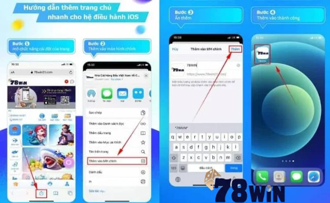 Bước 2: Cài đặt 78WIN App