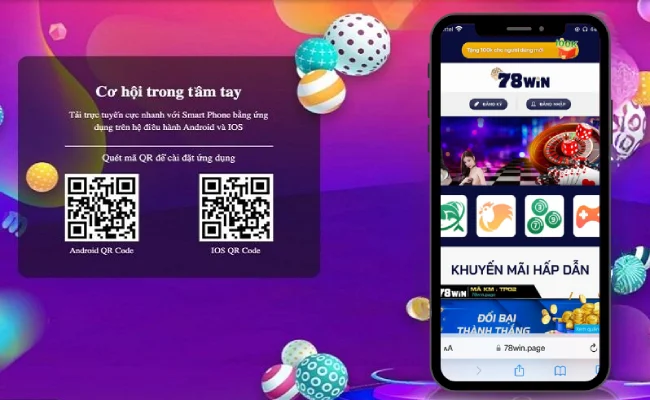 Bước 1: Quét mã QR để truy cập link tải 78WIN App